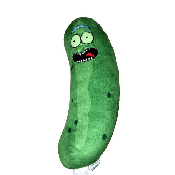 Rick and Morty Adult Swim Pickle Rick Plush Stuffed Toy Doll Green 2017 22 Inch - Picture 1 of 8